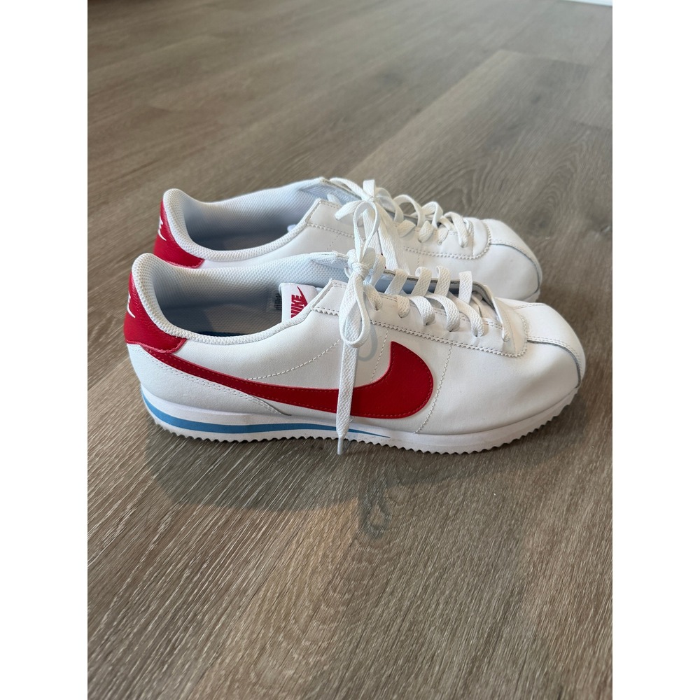 Nike Cortez Basic White Varsity Red Royal Blue Forrest Gump Mens 11 Sneakers